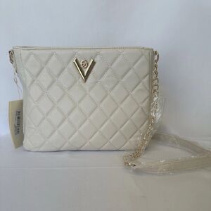 Valentino Orlandi Bone Quilted Crossbody Bag. NEW WITH TAGS